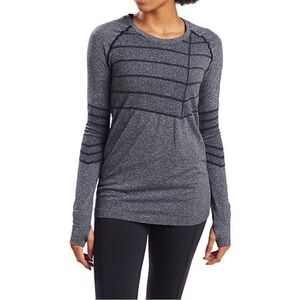 Oiselle Birds of a Feather Seamless Long Sleeve‎ top size small
